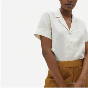 Everlane linen short sleeve notch shirt